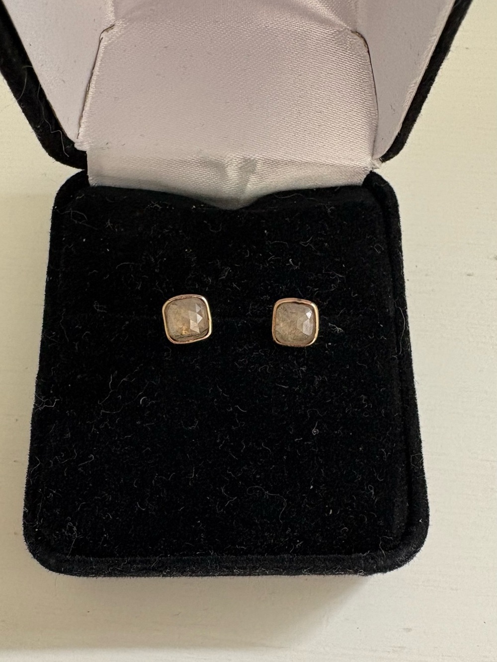 Conroy & Wilcox grey rose cut diamond studs